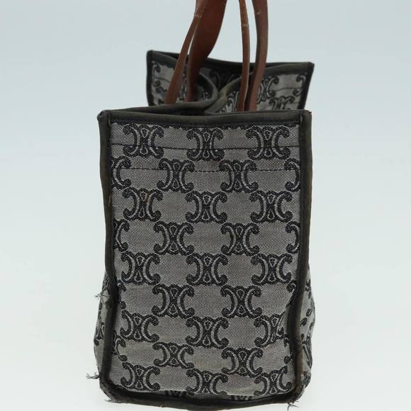 CELINE Paris Macadam Canvas Hand Bag Gray Auth 83427 - Picture 4 of 16